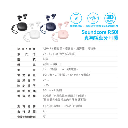 soundcore R50i 真無線藍牙耳機