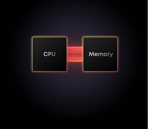 傳統 CPU 與記憶體分離架構