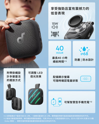 soundcore Boom GO 3i 防水可攜式藍牙喇叭